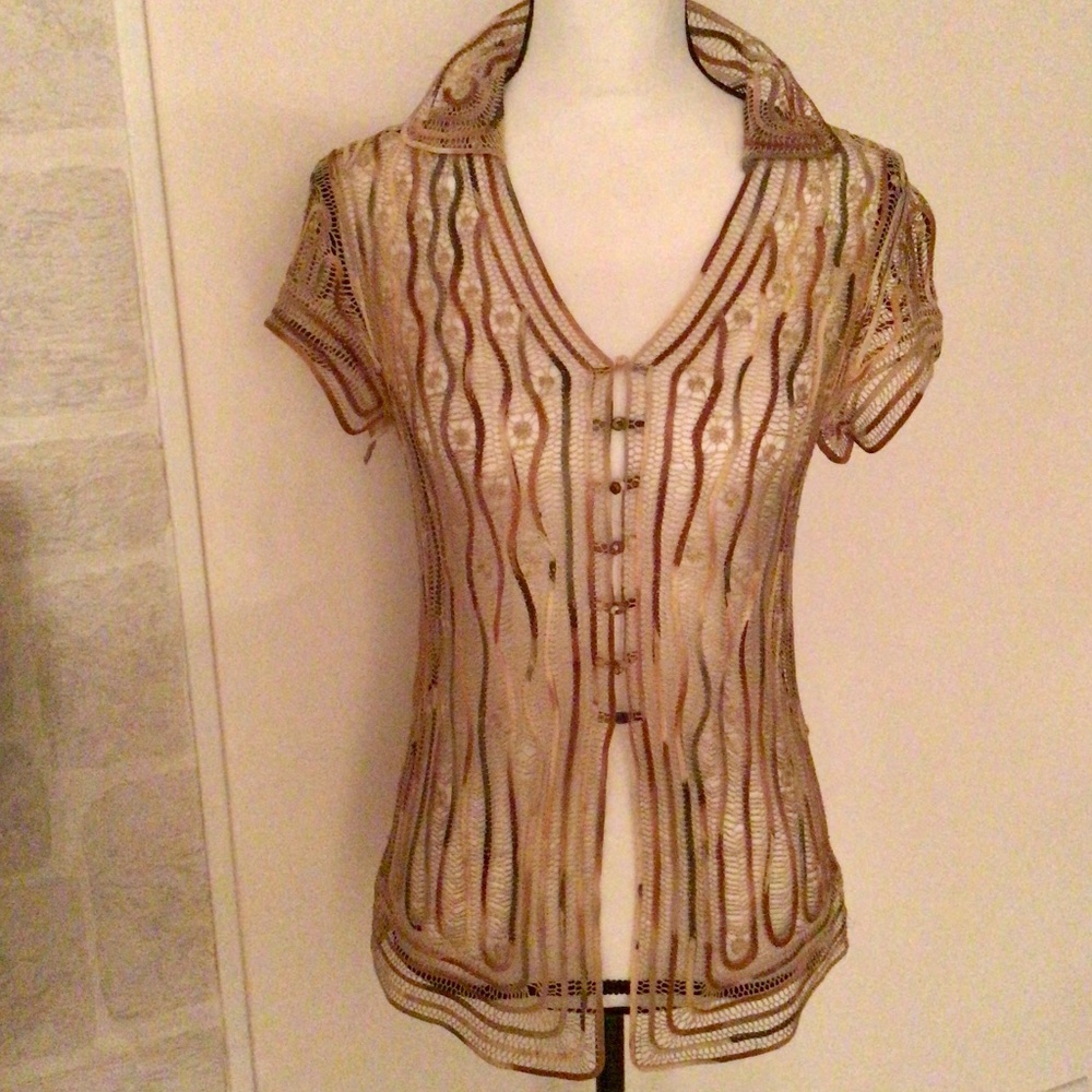 Crochet lace top, vest, bolero